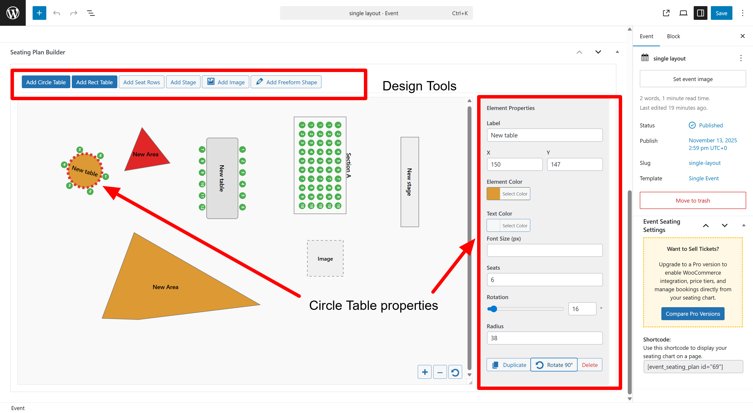 [PREMIUM] Frontend interactive seat selection and booking for your event attendees.