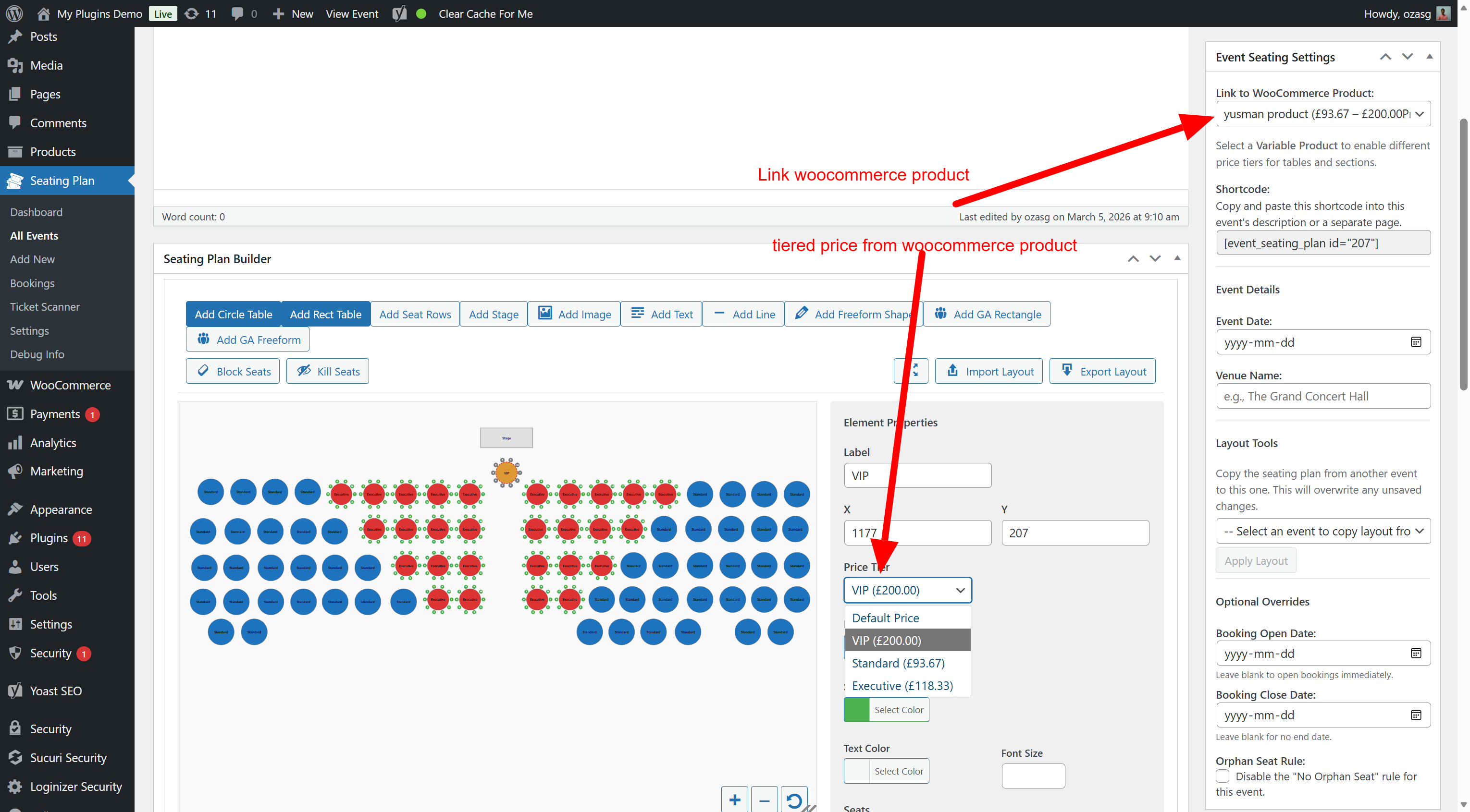 [PRO] Build complex auditorium and stadium layouts with Sections Mode and General Admission (GA) areas.