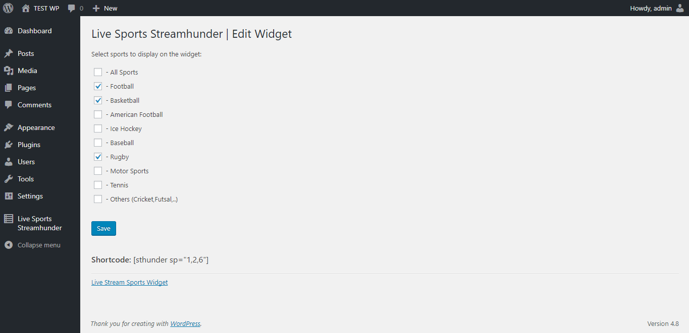 Copy the generated shortcode.