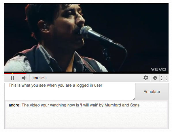 Live Video Annotation Interface