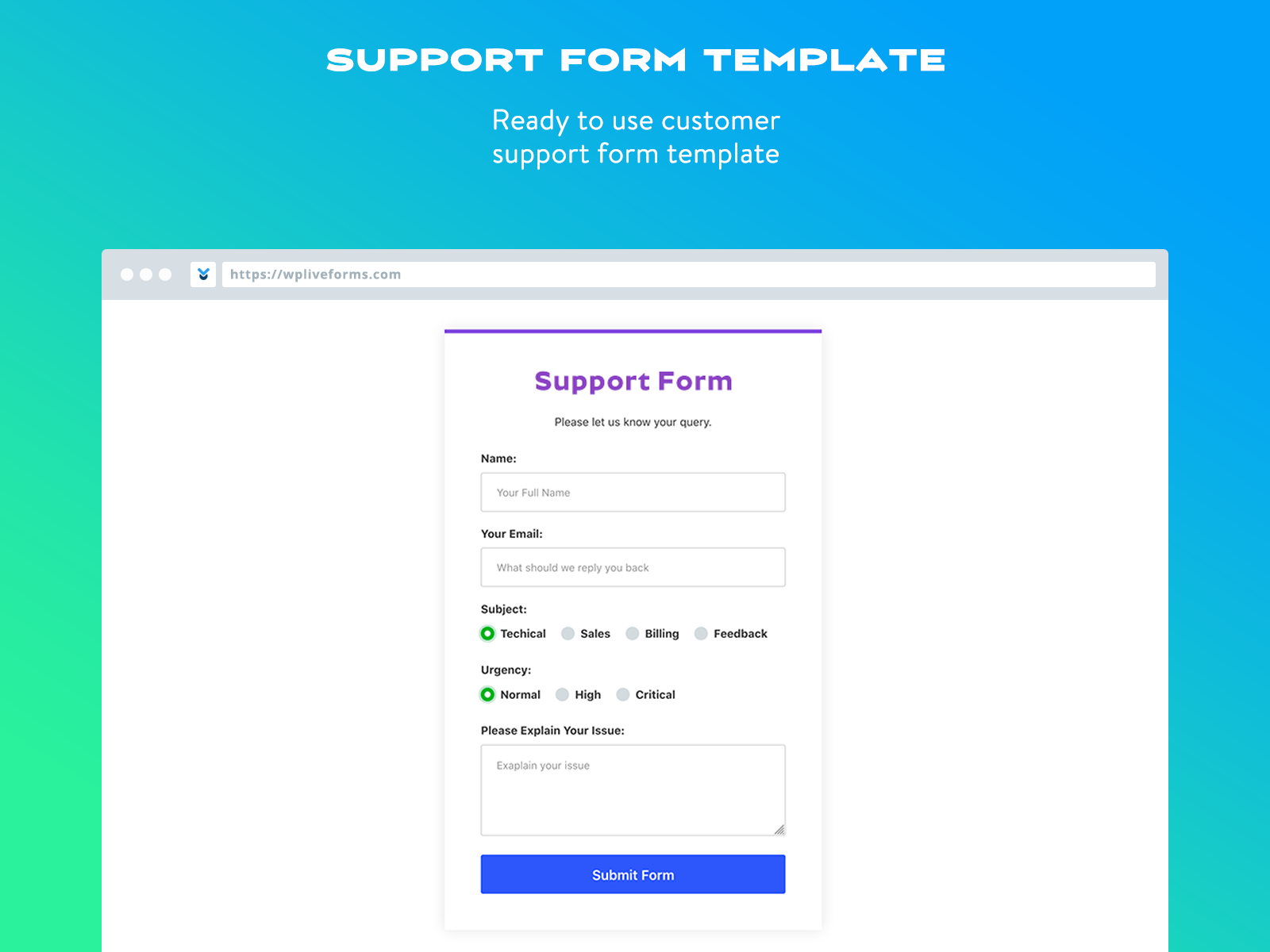 Support Form