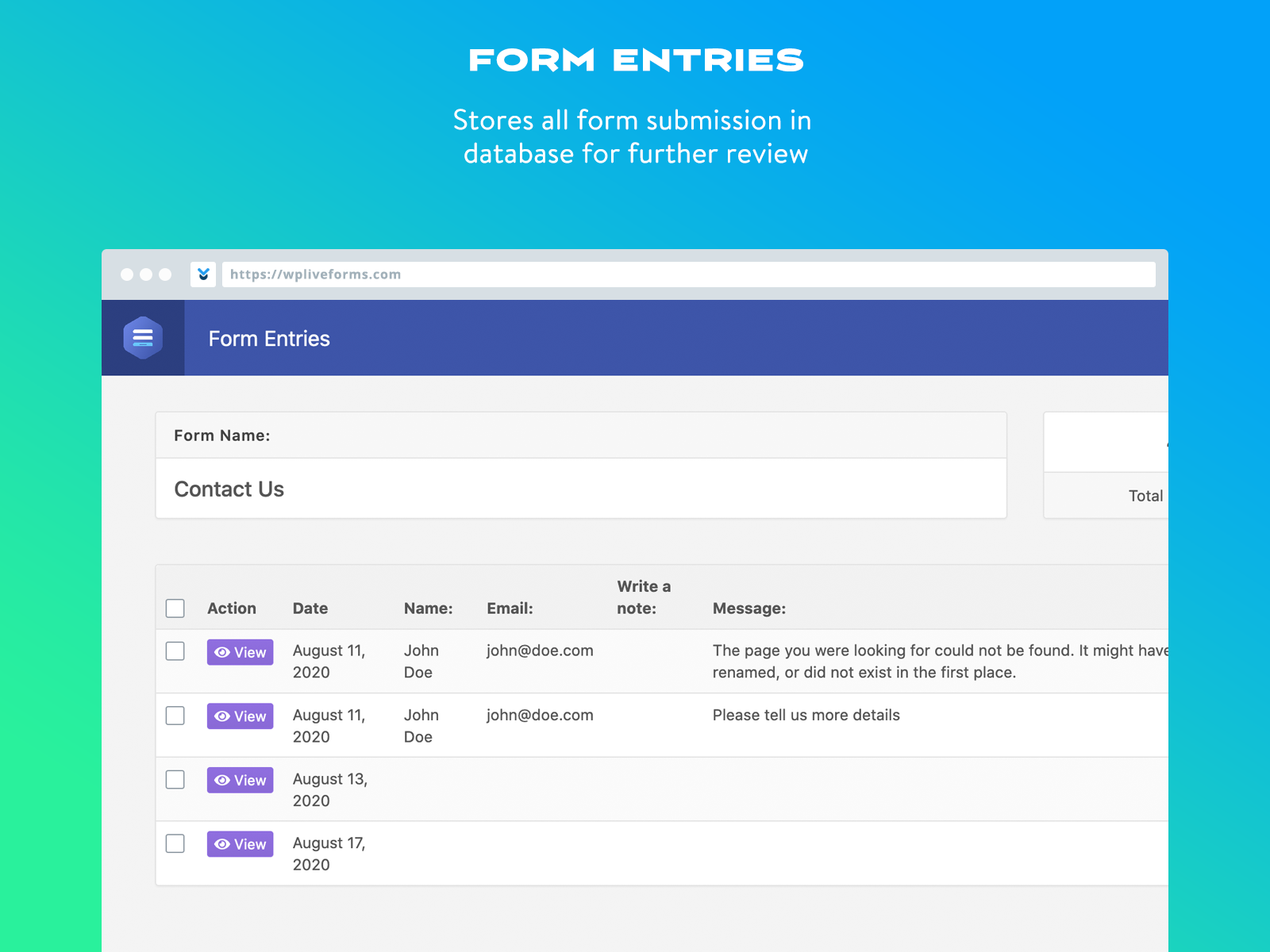 Form Entries