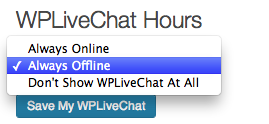 Set your chat to always be online, always be offline, or never show. In version 1.0, we'll be introducing a new way to schedule your online hours.