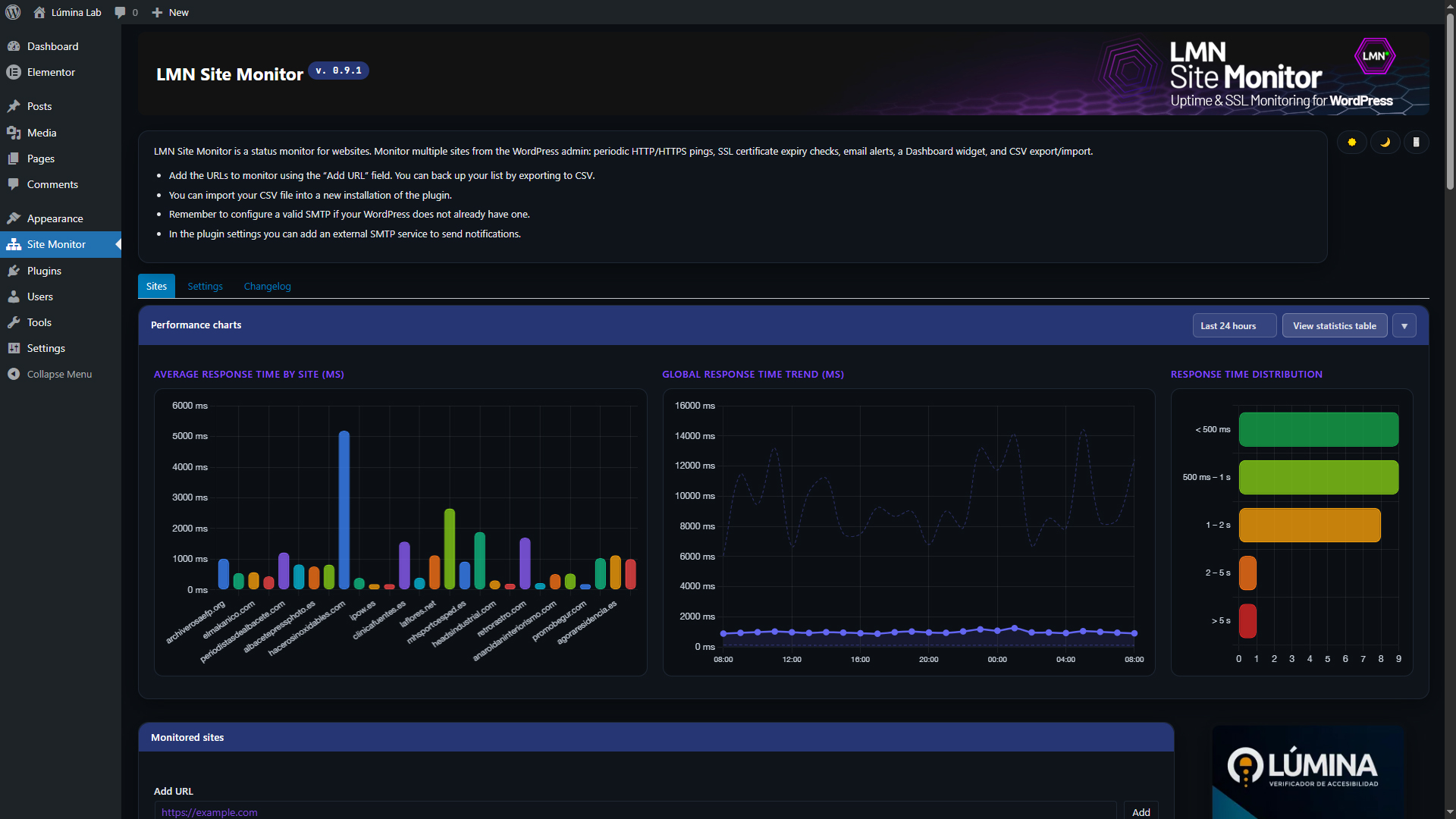 Email alert settings tab. etting up an external SMTP controls.