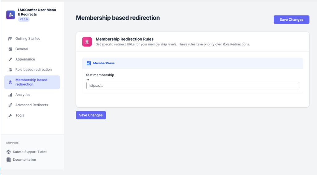 Membership Based Redirection - set specific redirect URLs for your MemberPress membership levels