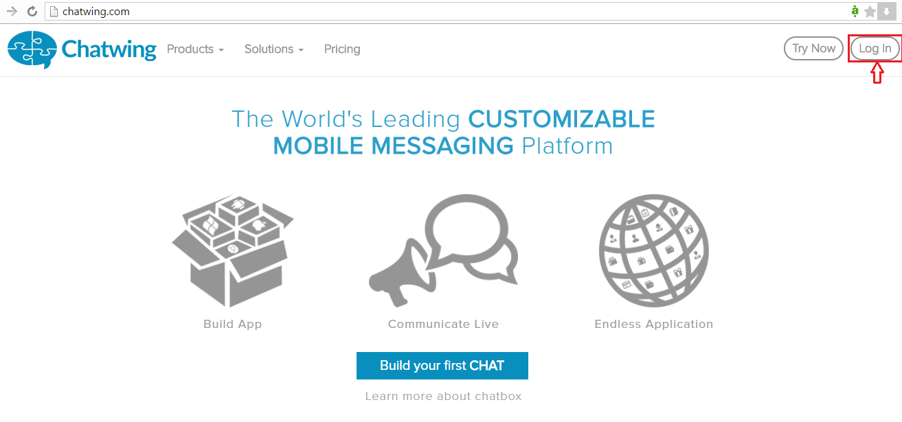 Login ChatWing website