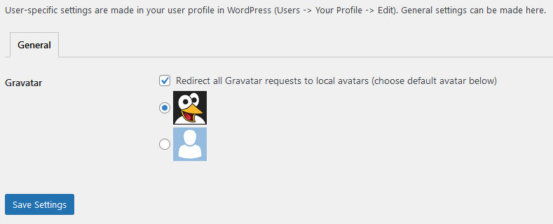 Local Avatars global settings