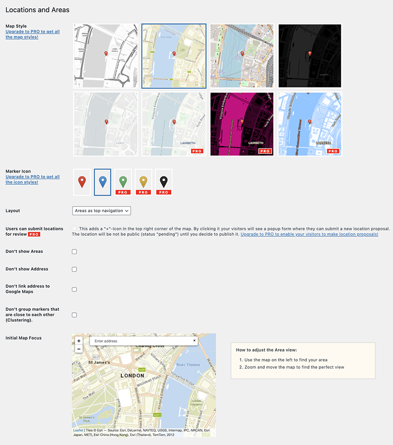 Use-case: A map with 500+ kite and windsurfing spots worldwide