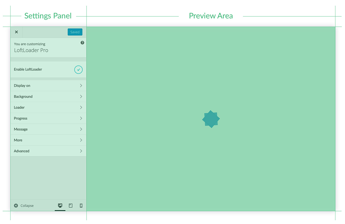 Pro version: Settings Panel