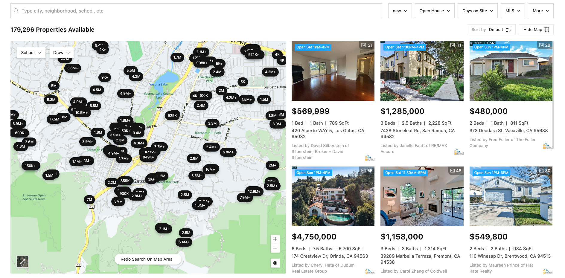 **Search** - Advanced Search & Map Search & Polygon Map Search