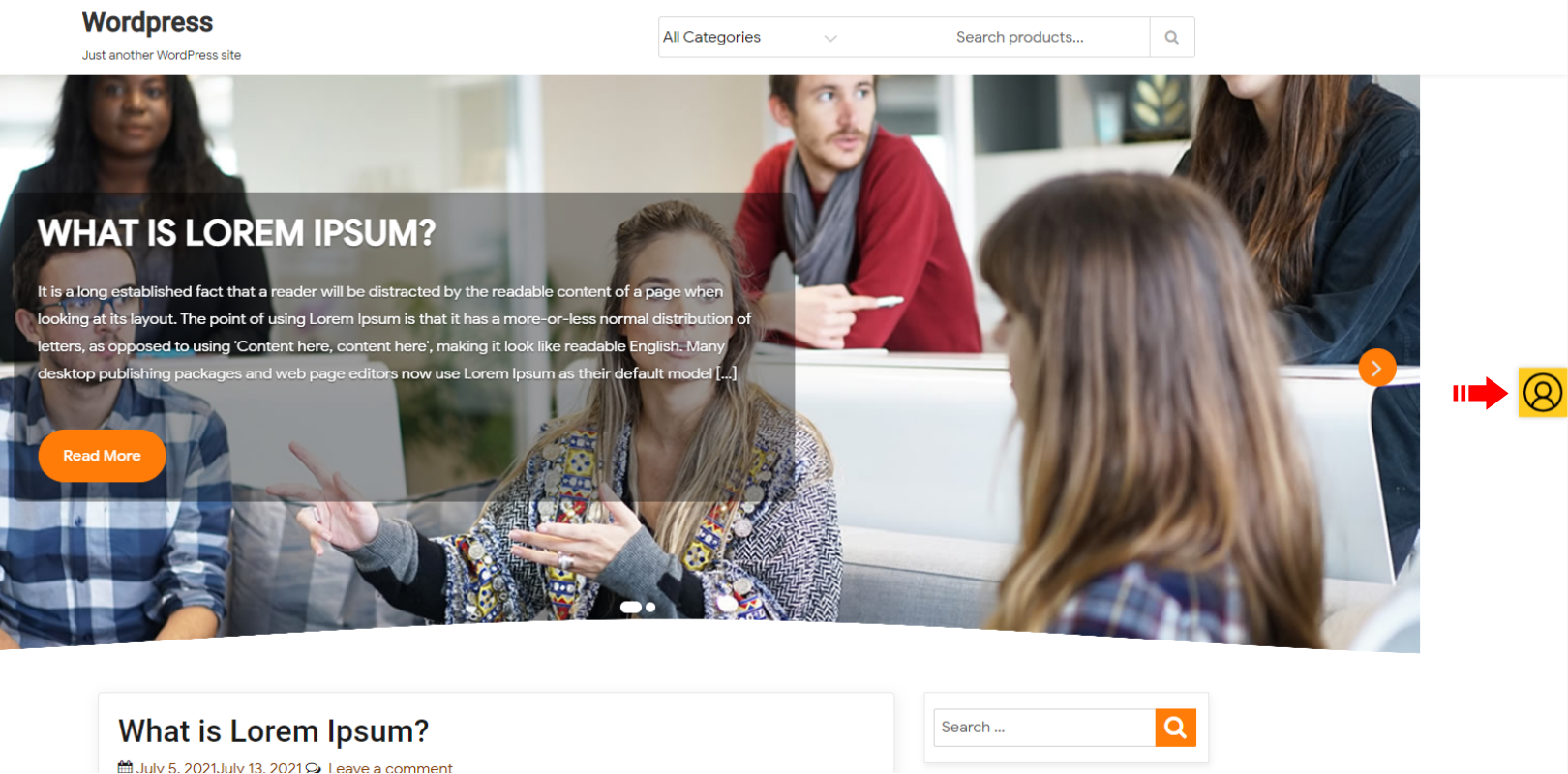 You will see this CTA after minimizing the main CTA, you can click on this to open the main CTA which have "Back To Your Account" Button.