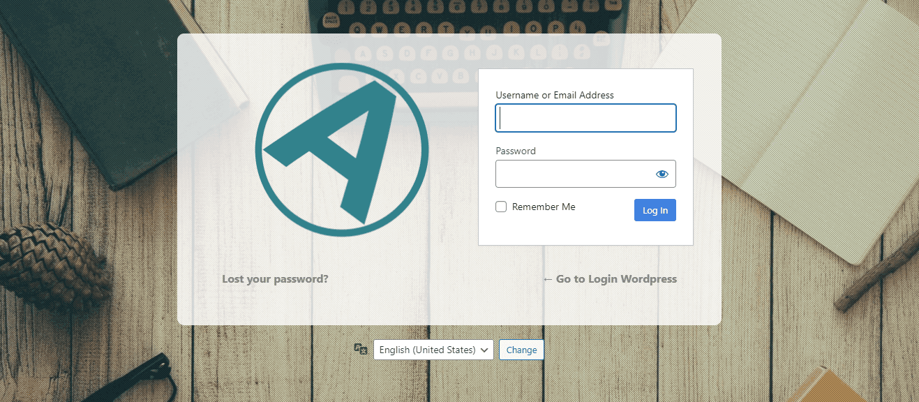 Login wiht custom logo.