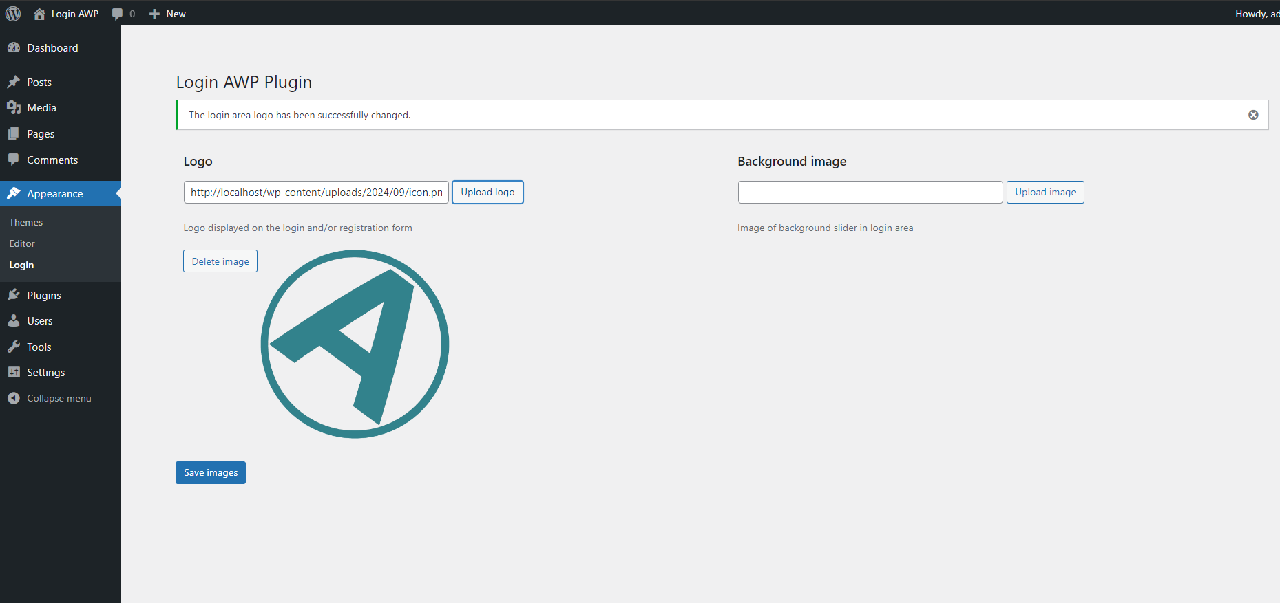 Image upload example.