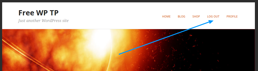 Displays login logout register links in the navigation bar in the front end of site.