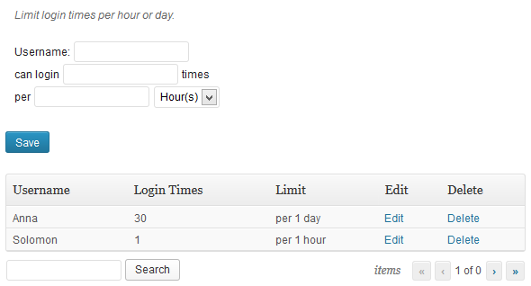 Limit hourly or daily number of logins per user