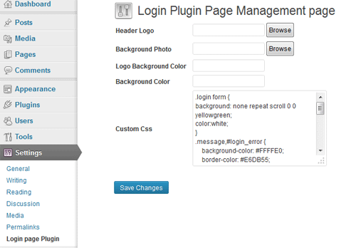 **Input you data** - input you own data in input fild. you can add header log & header background color. you can add login page background color or background img. you can add you own custom style what you want .