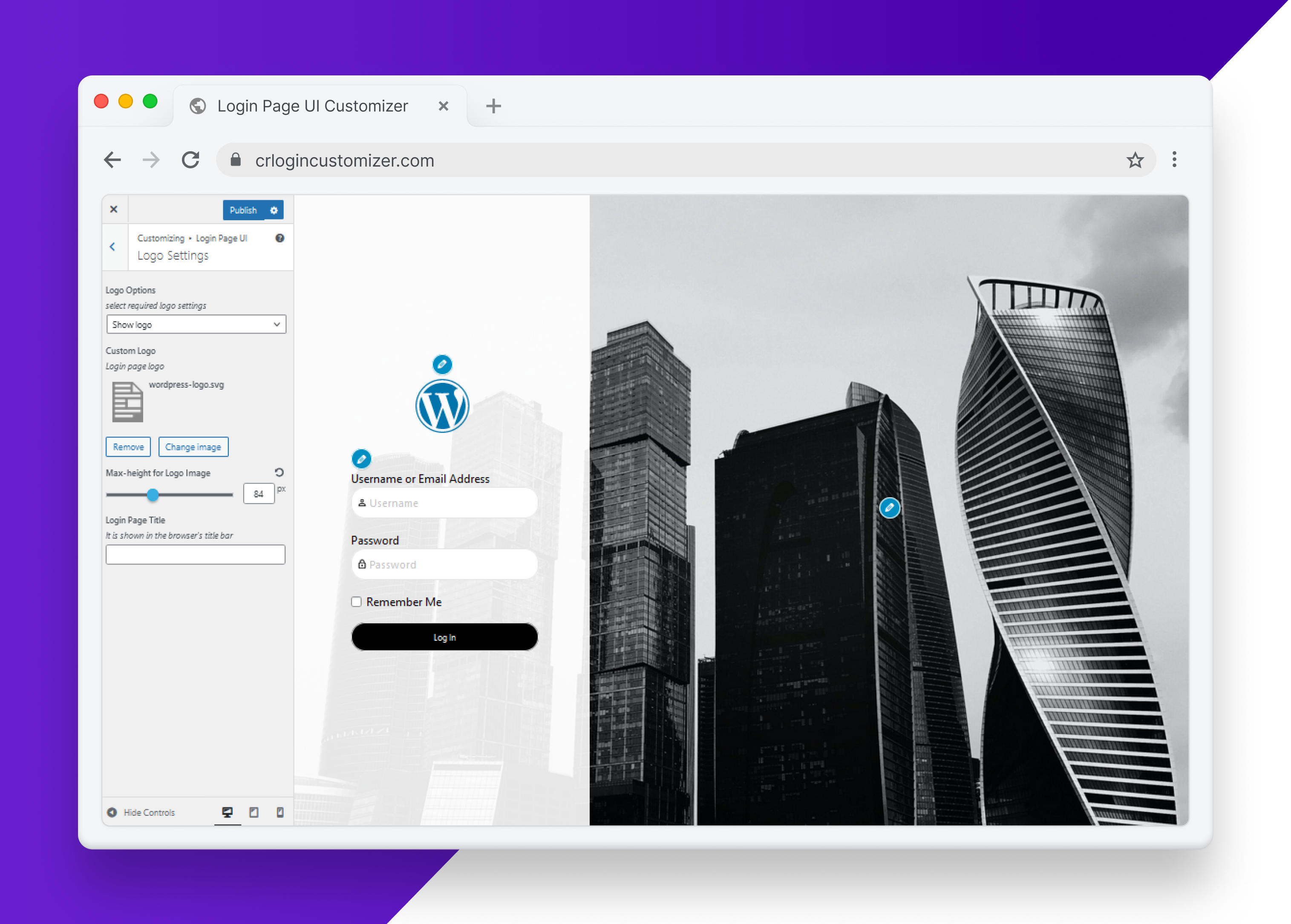 Login Page UI Customizer - Modify Text of Login Form