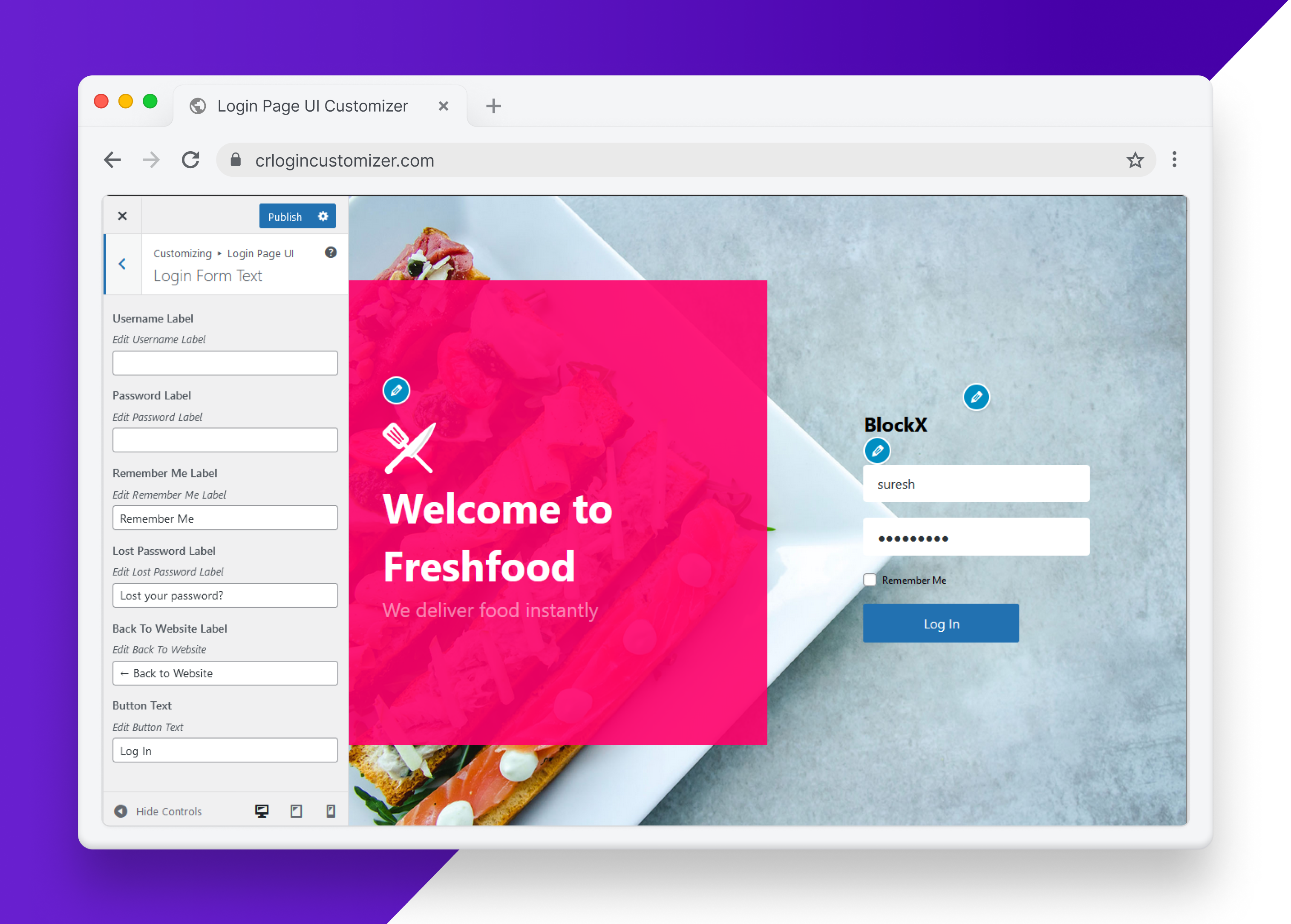 Login Page UI Customizer - Modify Text of Lost Password Form