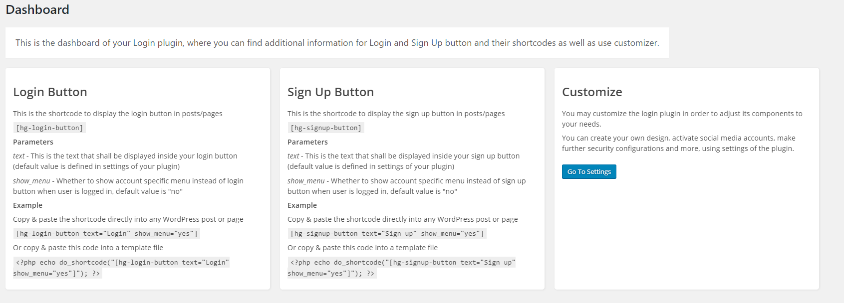 [WordPress](https://wordpress.org/plugins/login-social/) - admin page