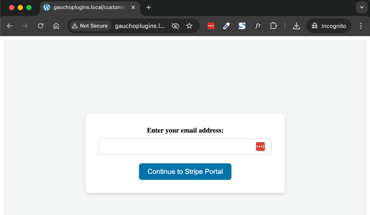 Login form example - users can enter email and generate a login link