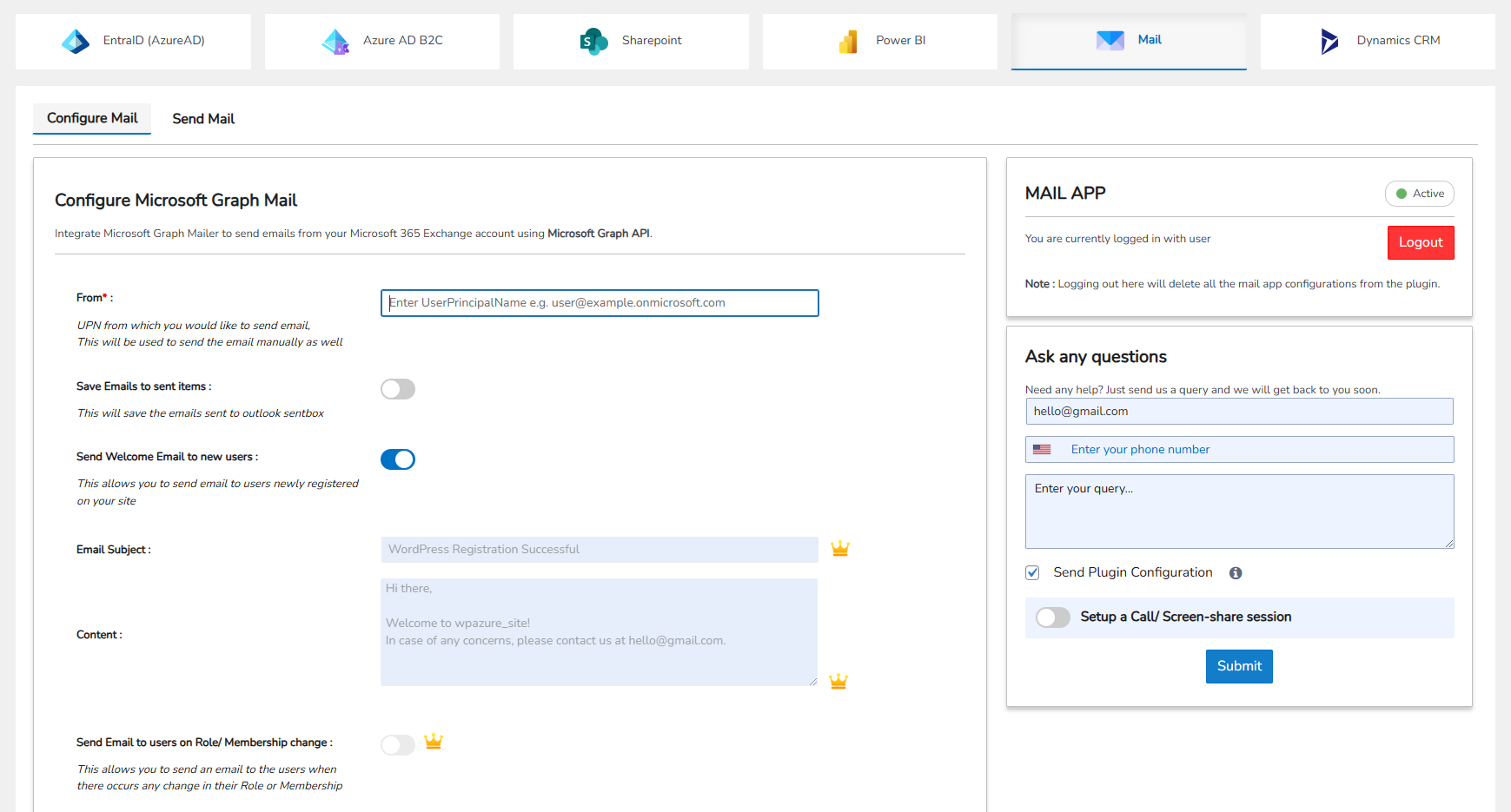 Configure Microsoft Graph Email