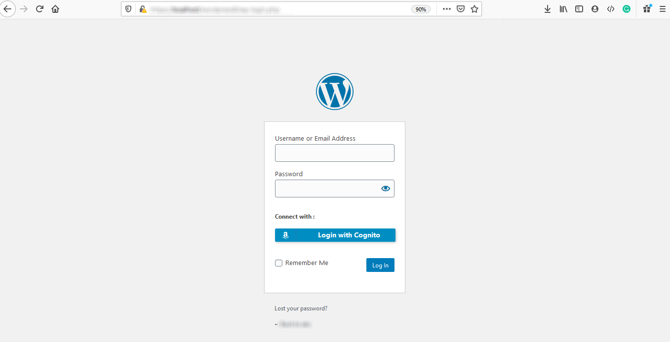 WordPress Dashboard Login