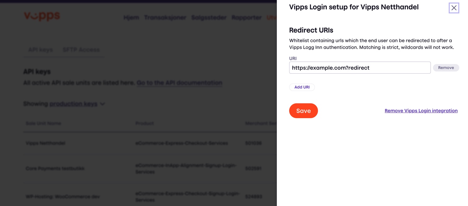 Registerering your redirect URI