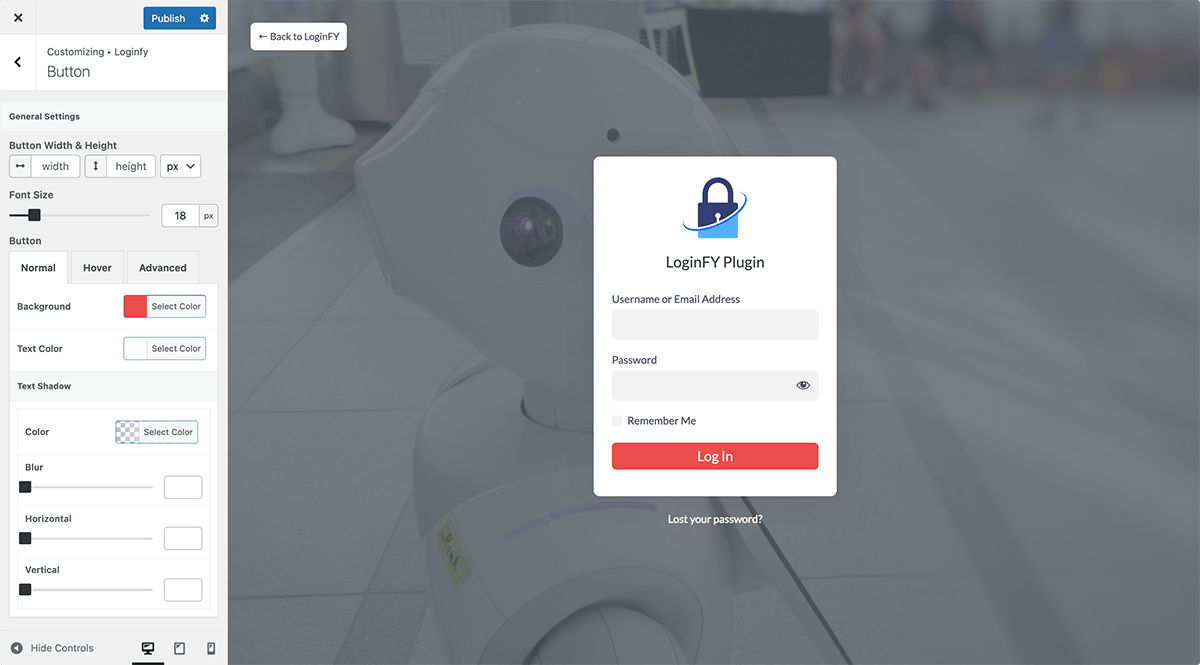 Field & Button Customization - Style every form field, label, and the login button with precision.