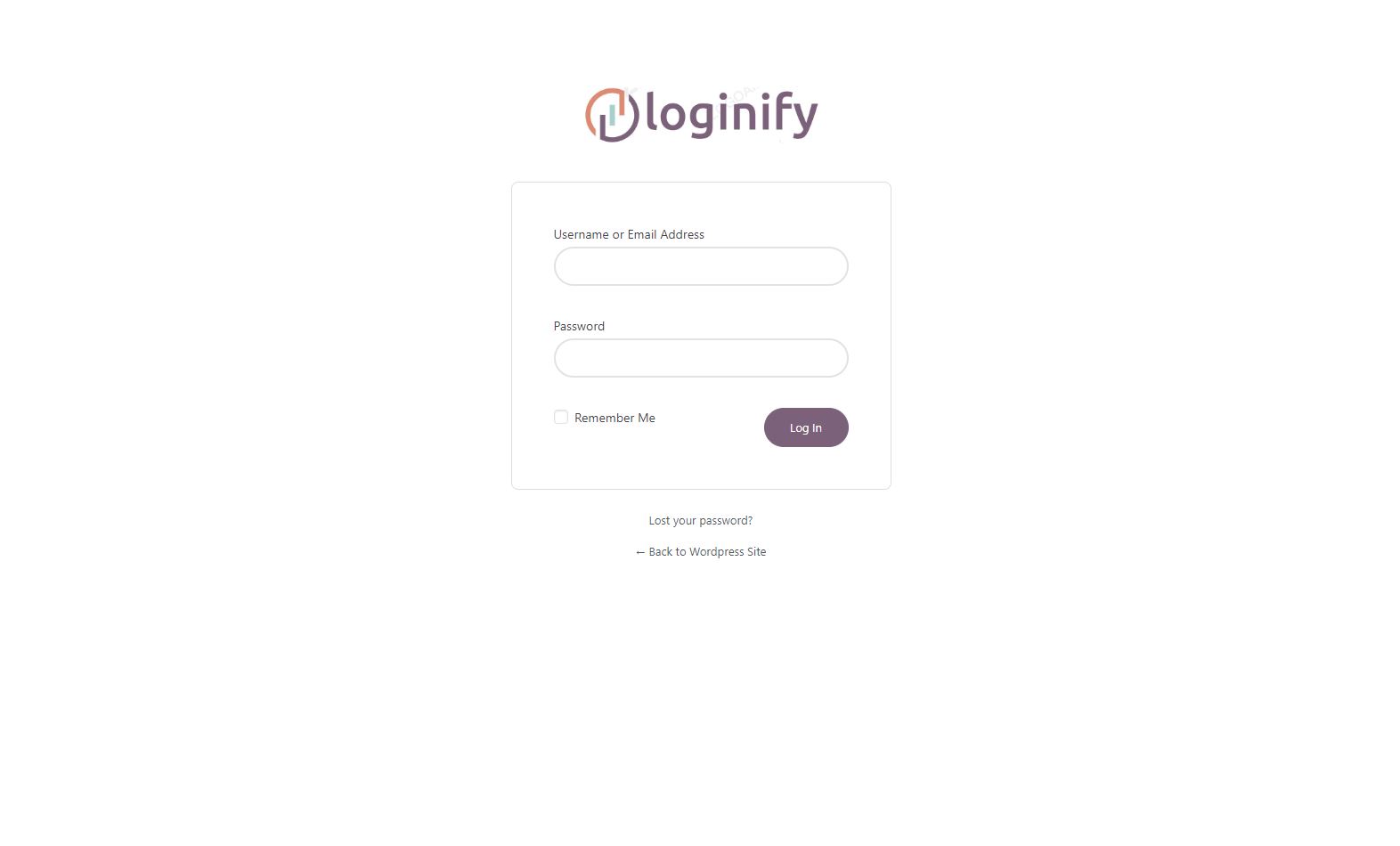 Default login template