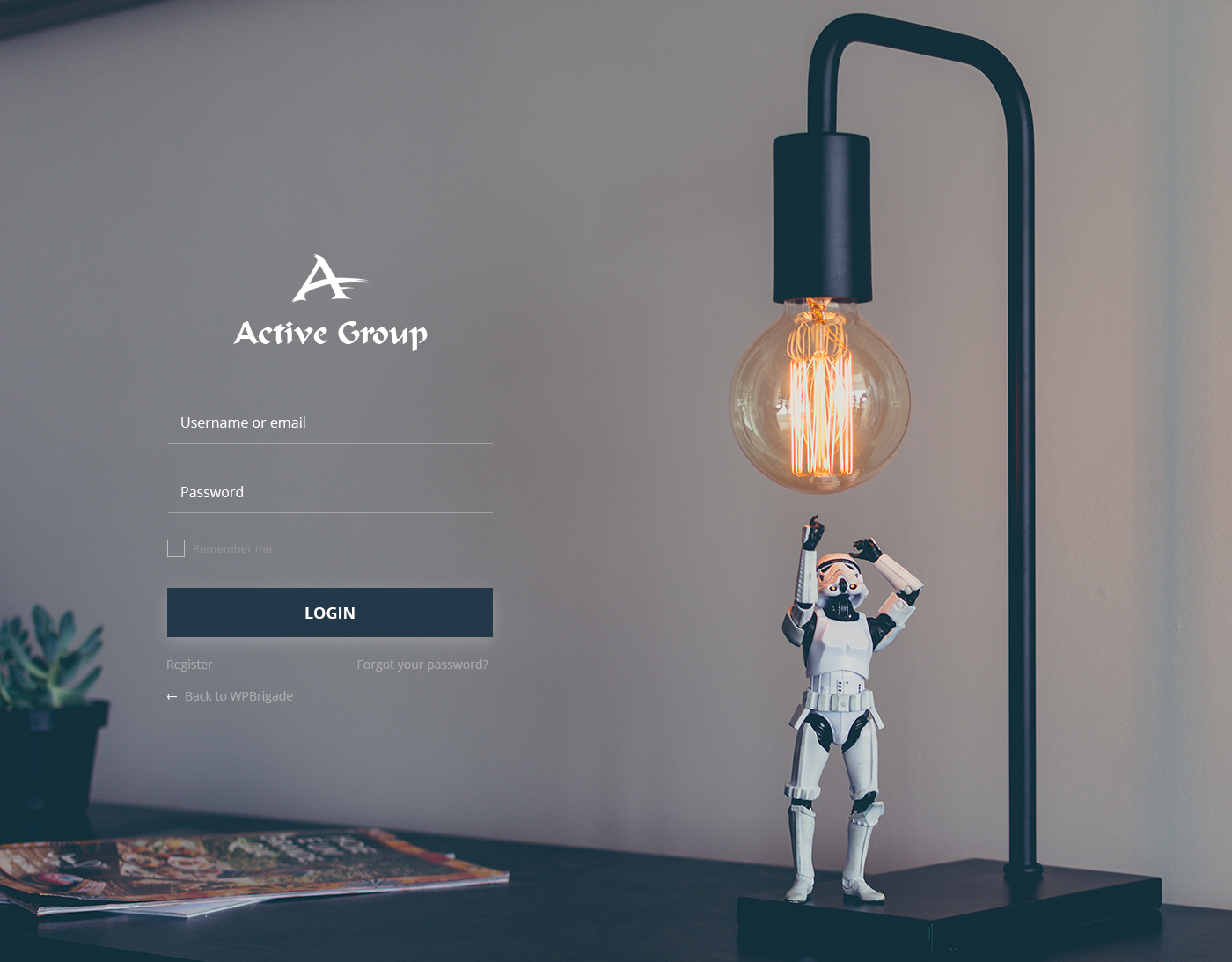 Custom Login page (Writers theme) Example #15 [Pro feature](https://loginpress.pro/pricing?utm_source=wp-org&utm_medium=screenshots&utm_campaign=pro-upgrade&utm_content=Writers+theme)
