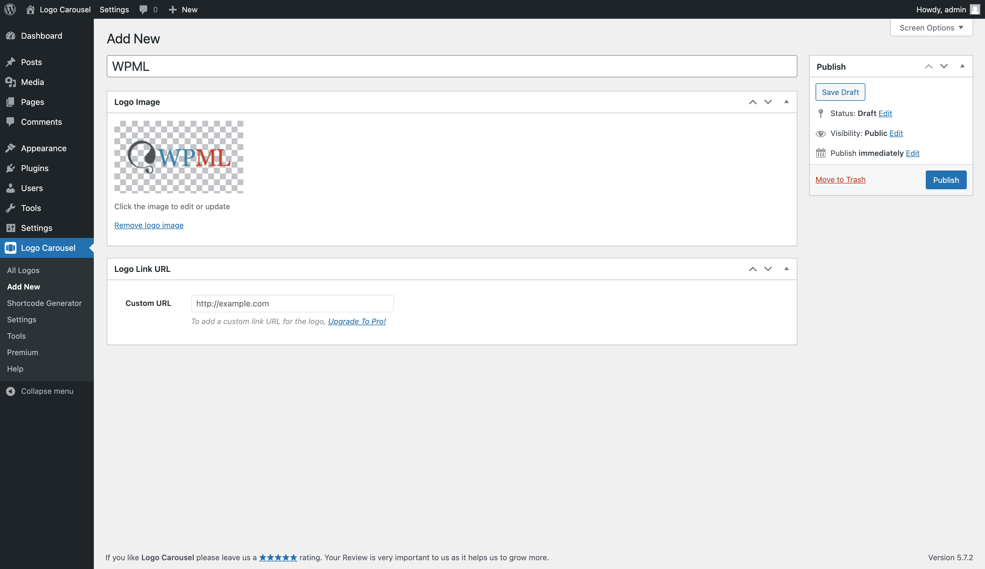 Logo Image Settings