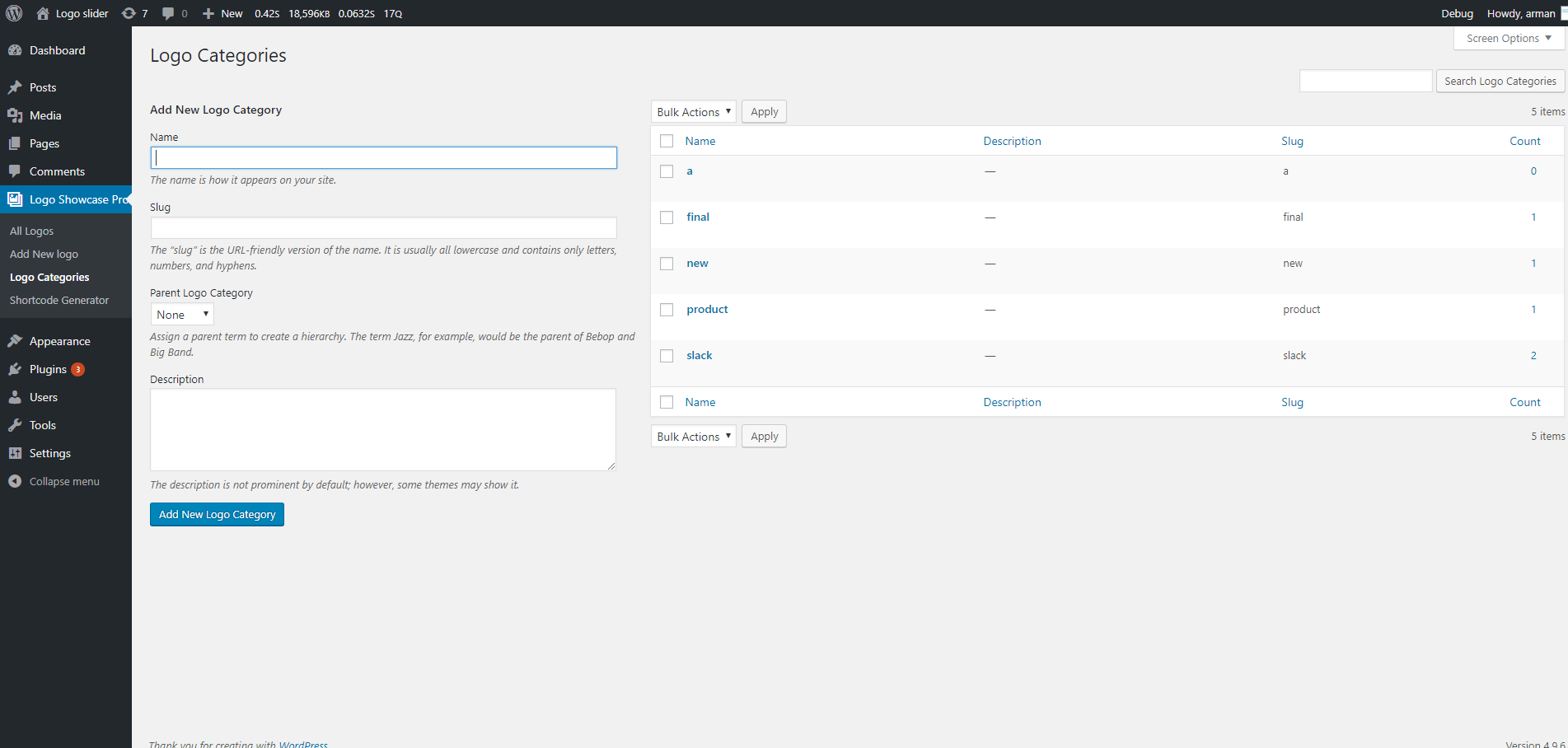 Backend: All Shortcode Generator