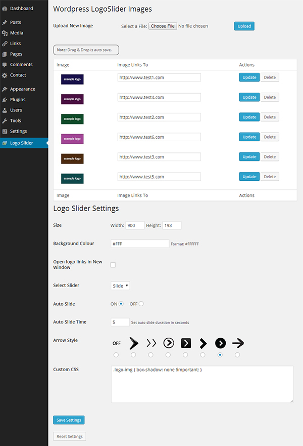 The settings screen in WP-Admin