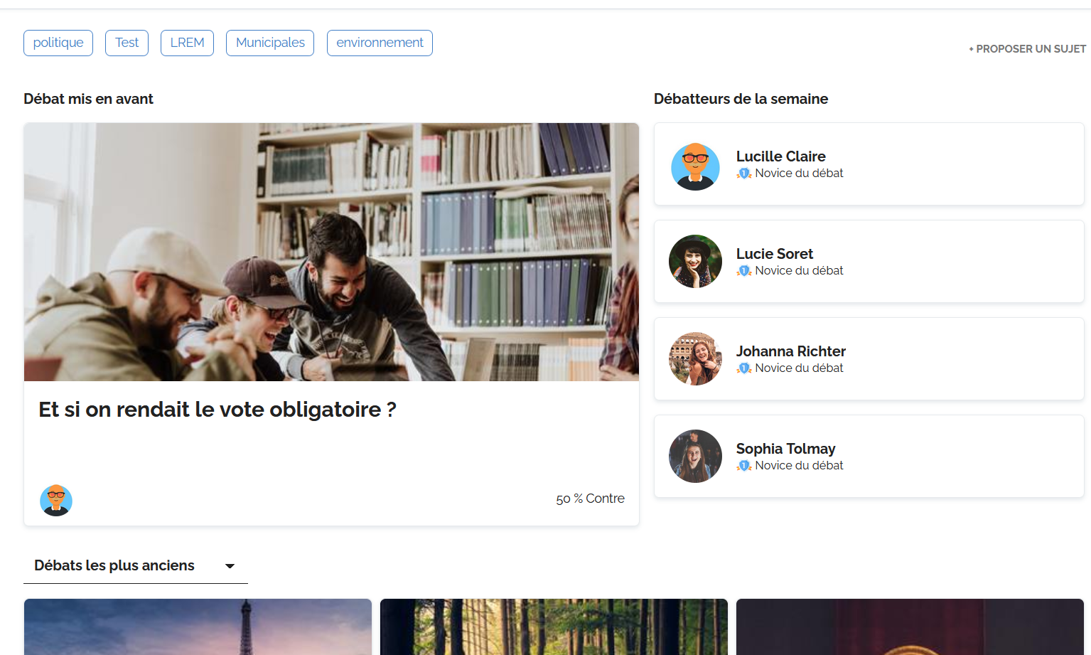 Featured Debates