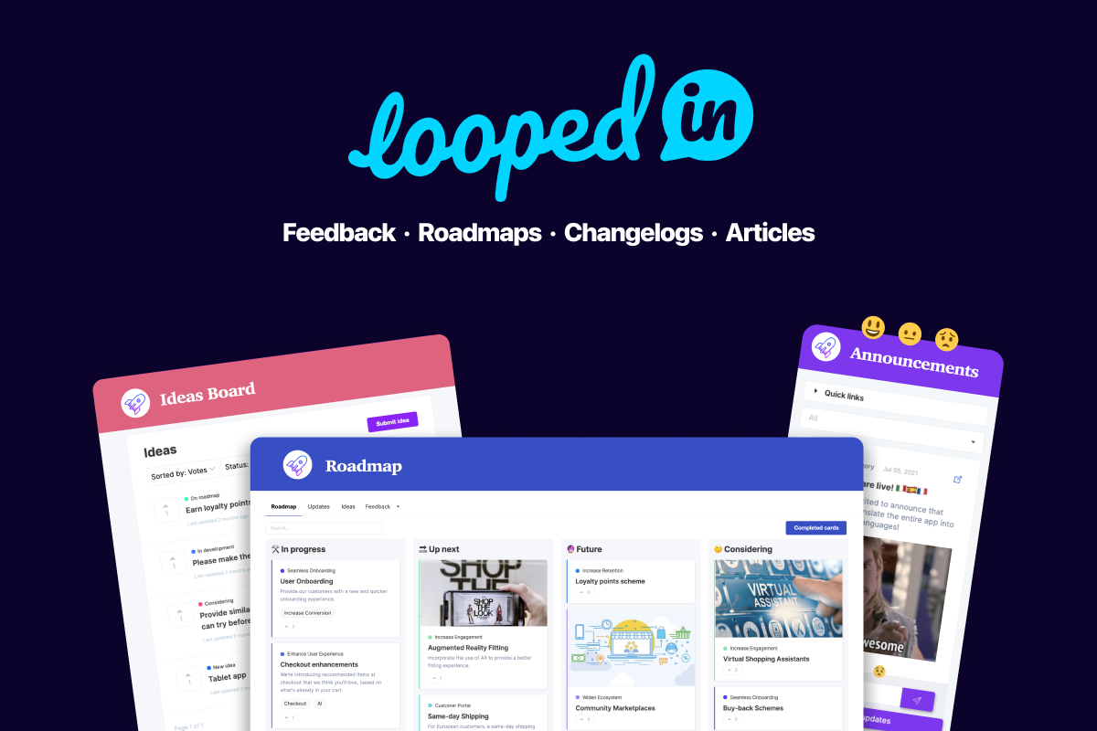 LoopedIn - Feedback, Roadmaps, Changelogs & Articles.
