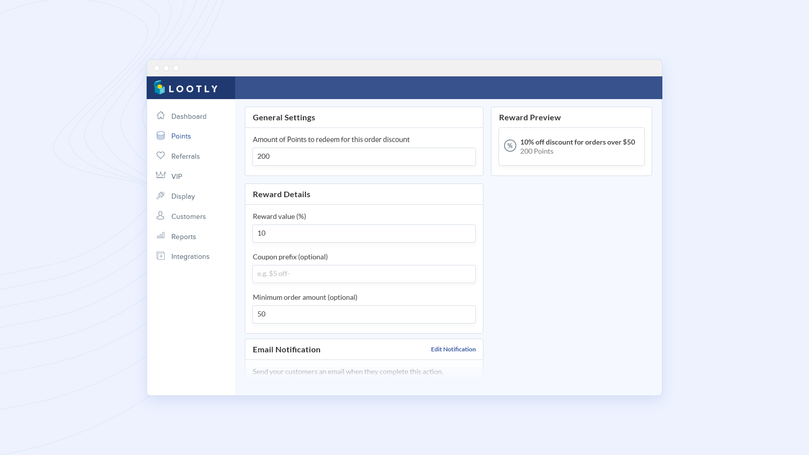 Setup multiple ways to earn & spend points