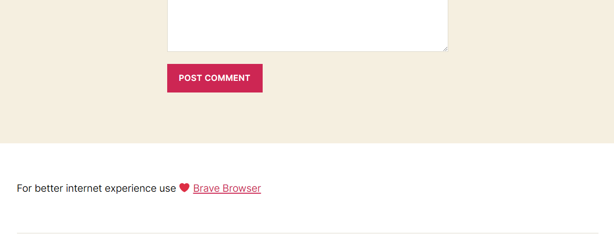 Content displayed on the frontend.