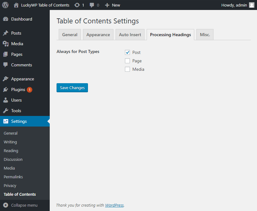 Gutenberg Support