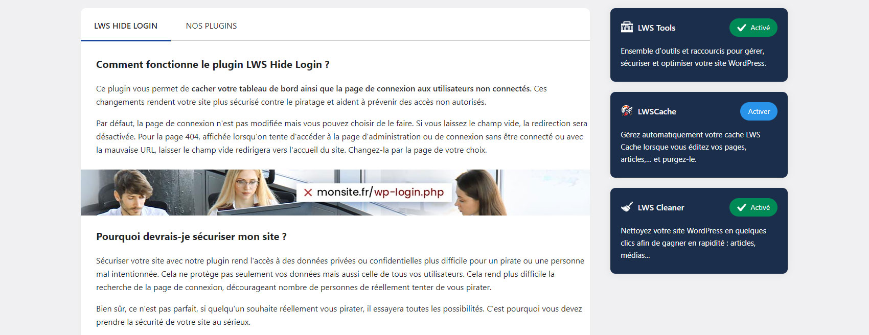 How the LWS Hide Login plugin works