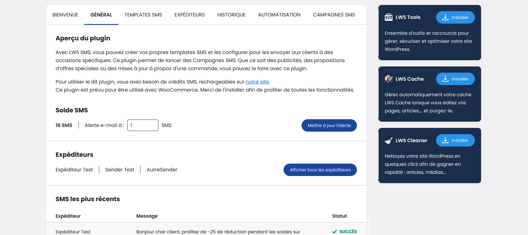 General overview of the plugin