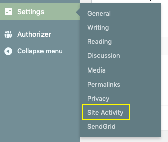Change plugin settings under the "Settings" menu