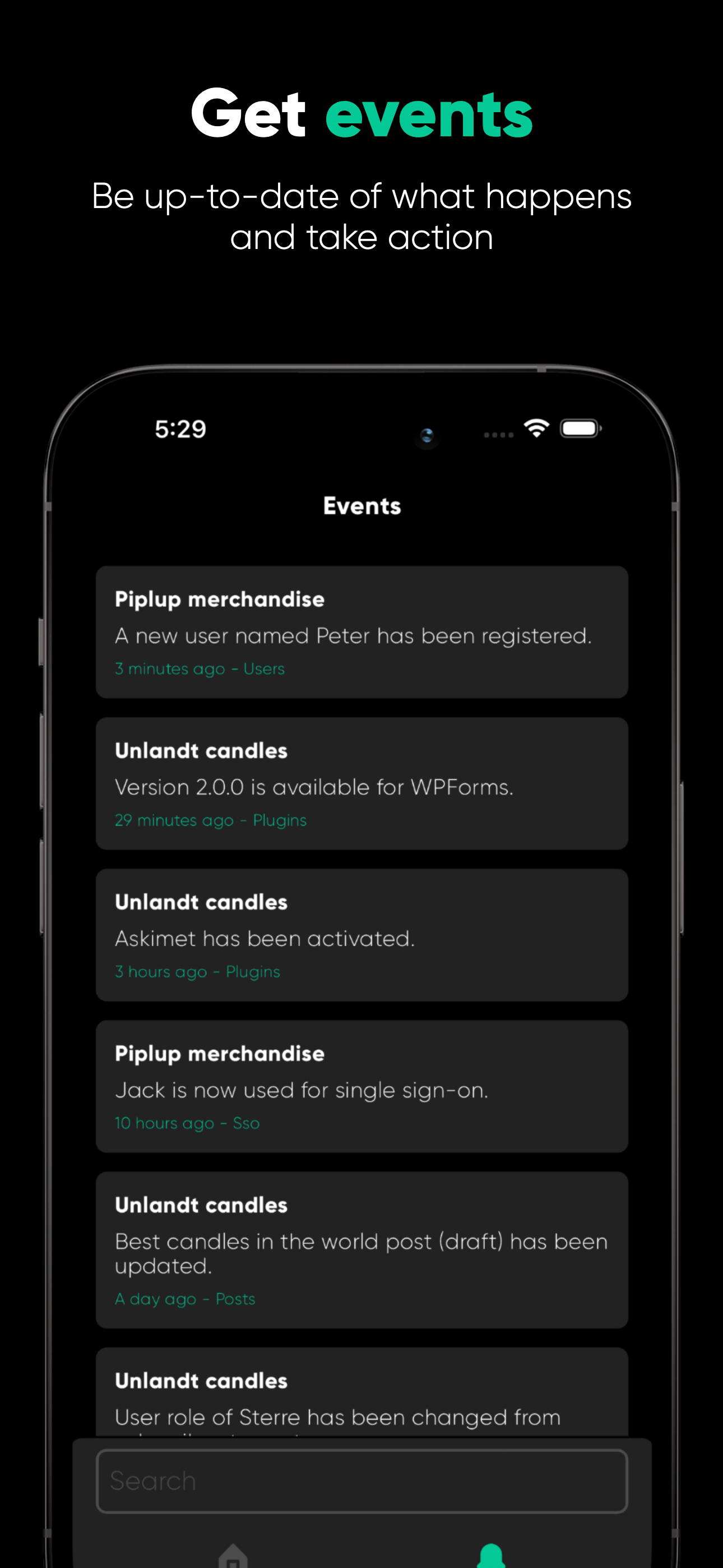 Get events - App screenshot