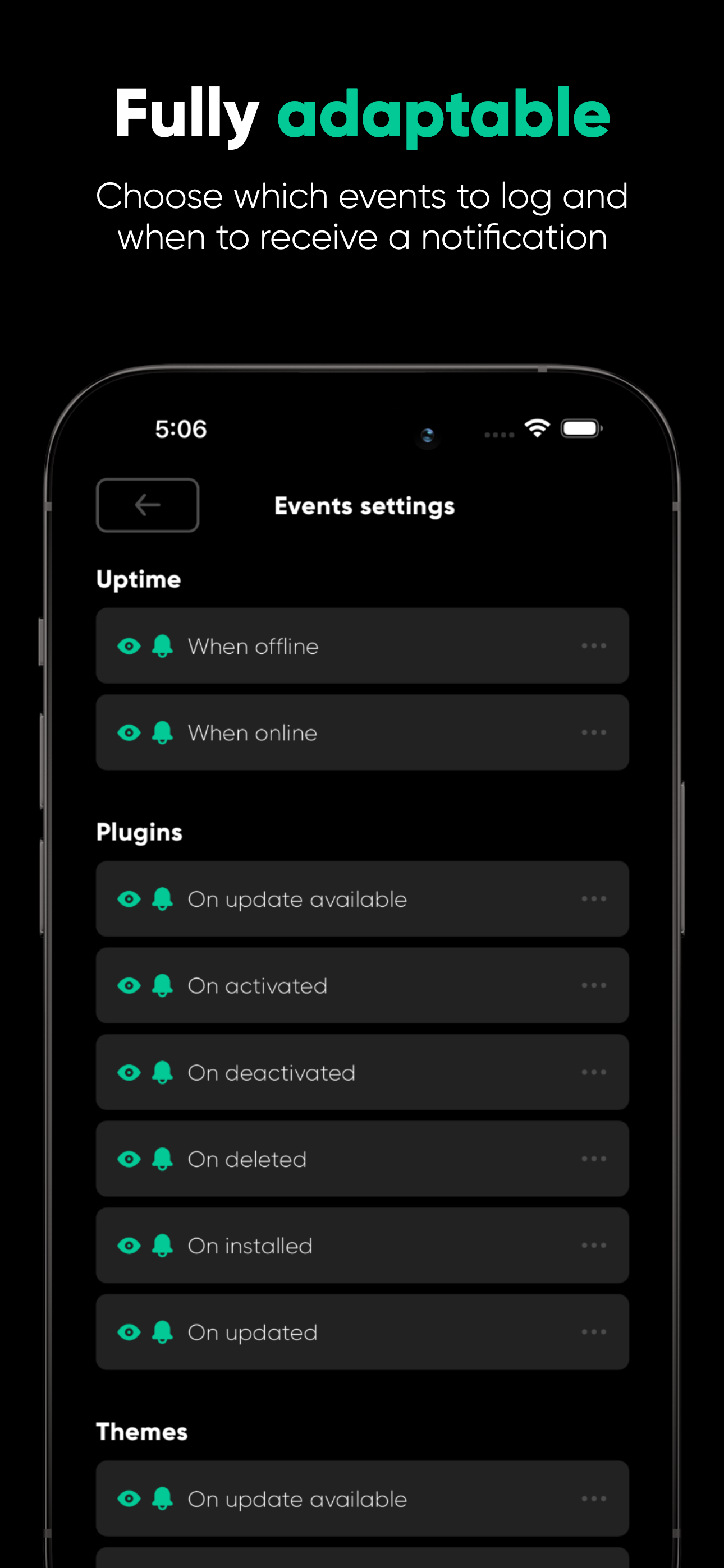Fully adaptable - App screenshot