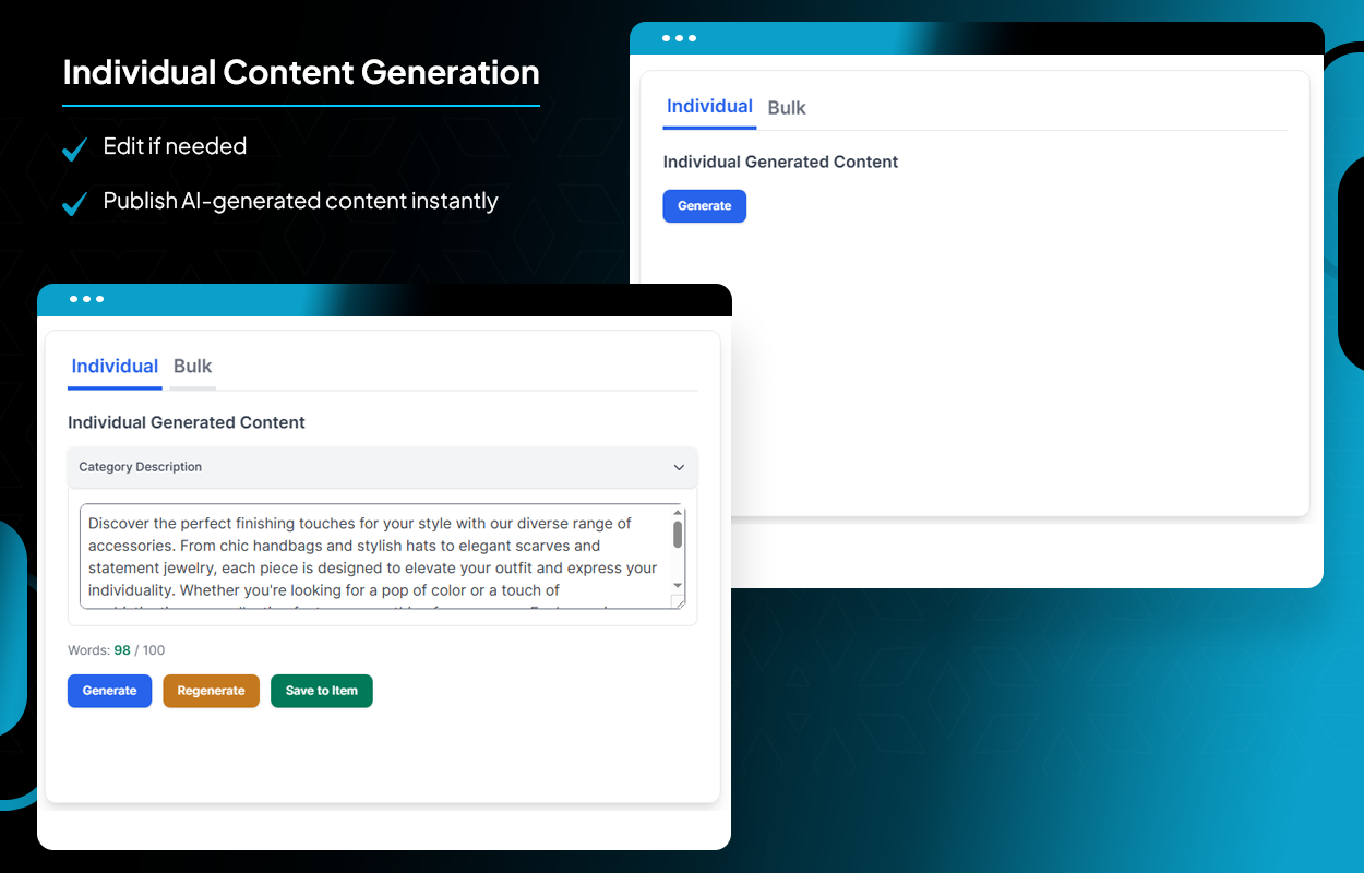 Individual Content Generation