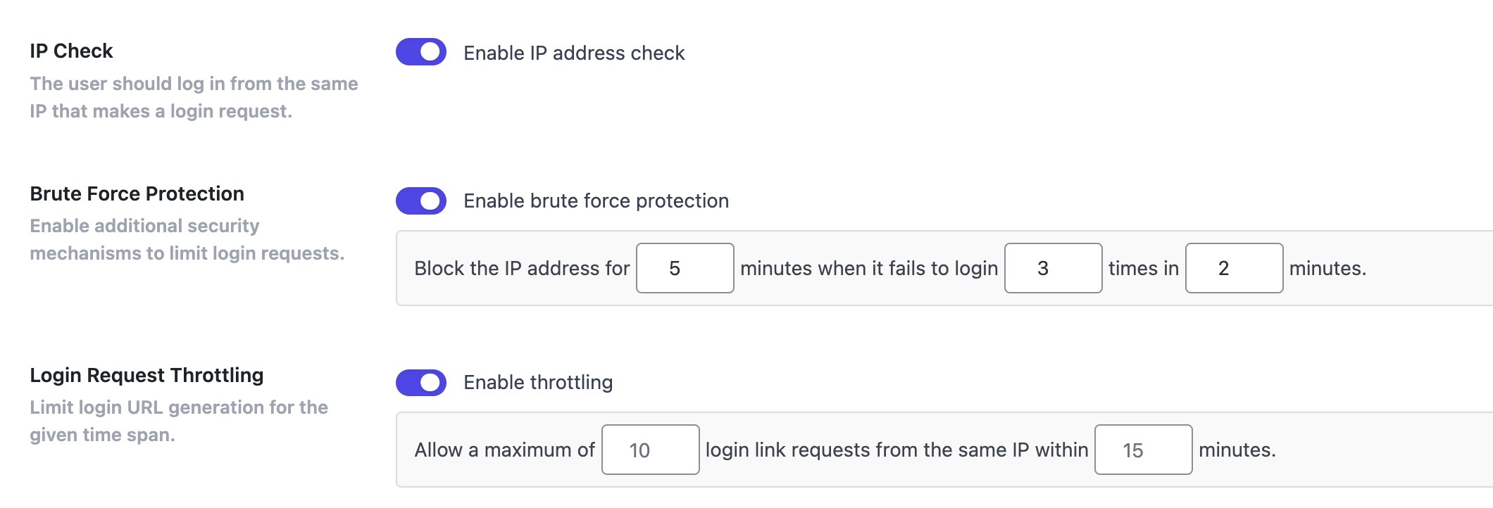 IP Control, Brute Force Protection & Login Request Throttling **PRO**