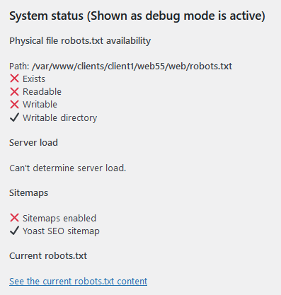 Sample of resulting robots.txt.