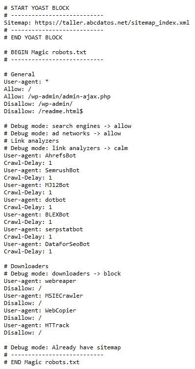 Additional information in settings view while in debug mode.