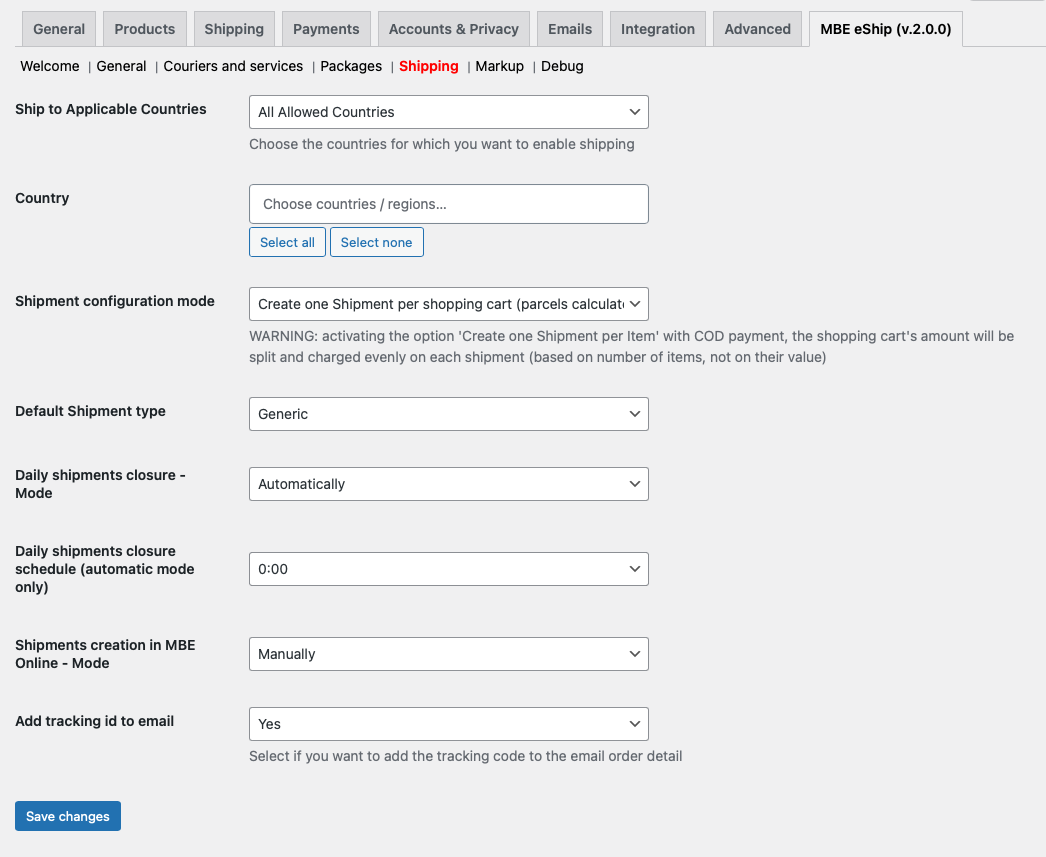 Debug page