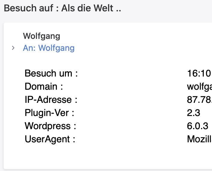 Hier sieht man die E-Mail