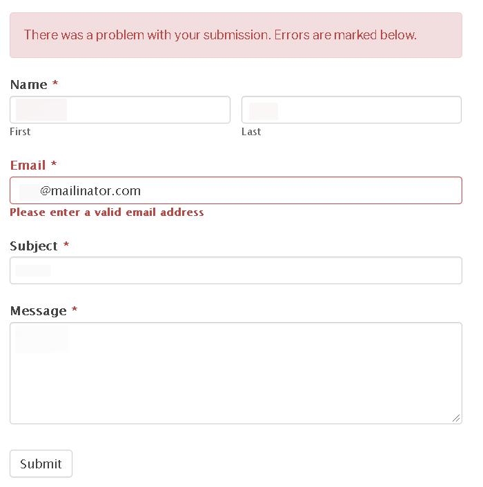 BestWebSoft 注册表格电子邮件验证示例。